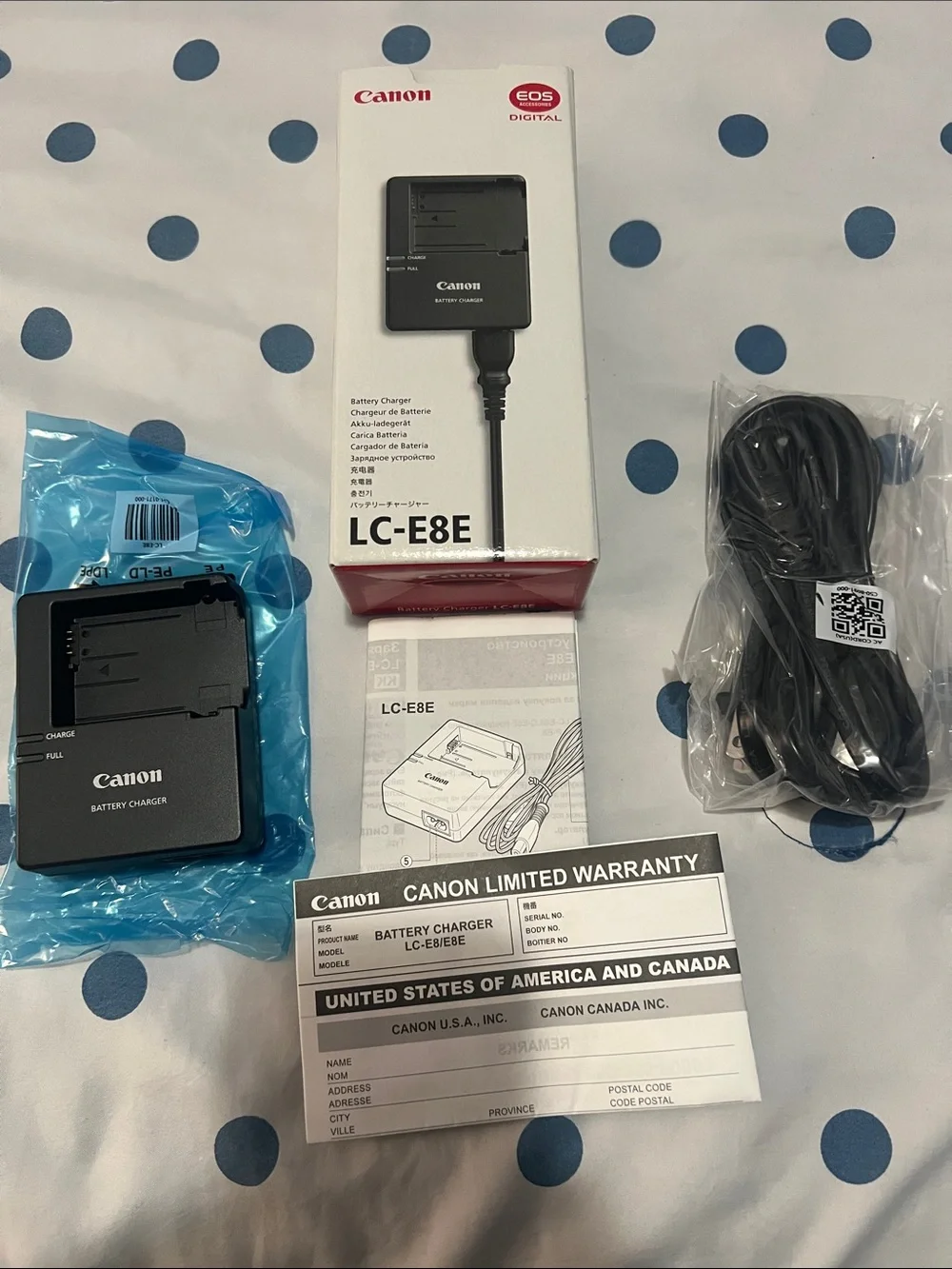 Original Authentic CANON LC-E8E Battery Charger Rebel T3i T4i T5i